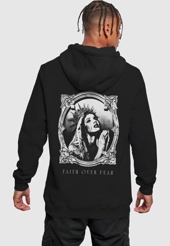 Felpa 'Faith Over Fear' di Mister Tee in nero: frontale
