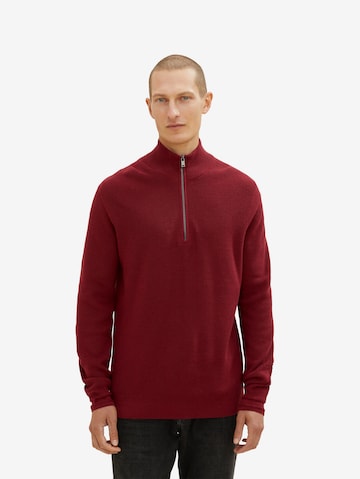 Pull-over TOM TAILOR en rouge : devant