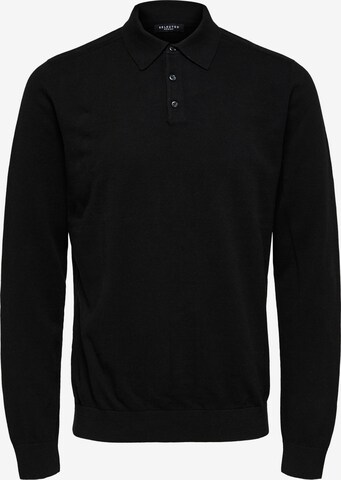 SELECTED HOMME Sweater 'Berg' in Black: front