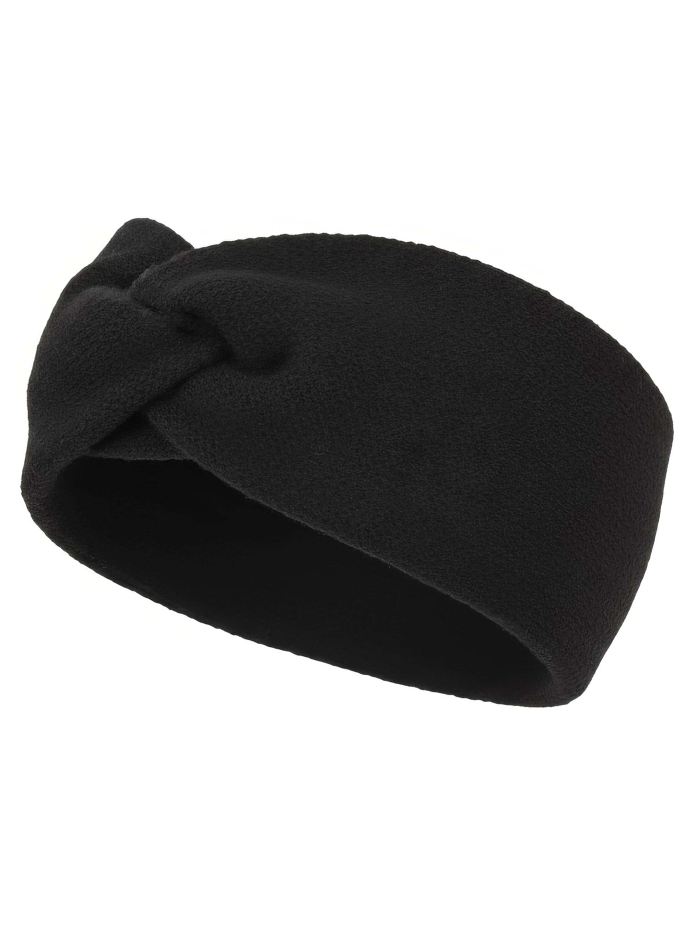 styleBREAKER Headband 'Feinstrick Stirnband Twist Knoten' in Black: front