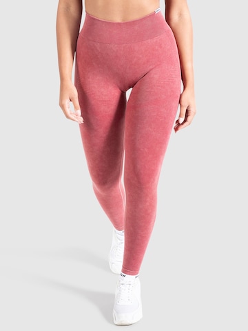 Skinny Leggings ' Batik Scrunch ' Smilodox en rouge : devant