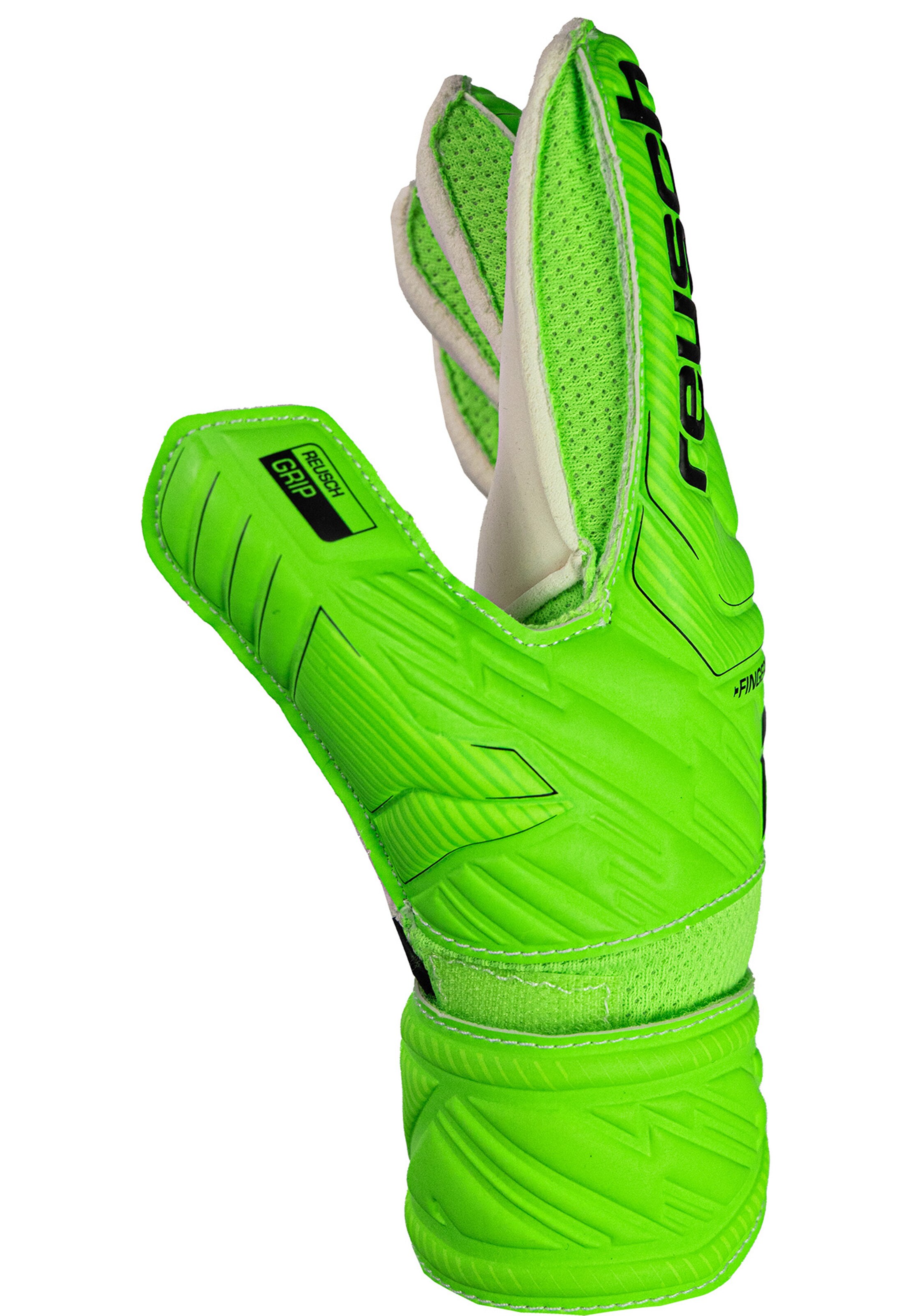 REUSCH Torwarthandschuhe 'Attrakt Grip Finger Junior' in Grün