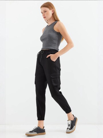 Bigdart - Tapered Calças cargo em preto