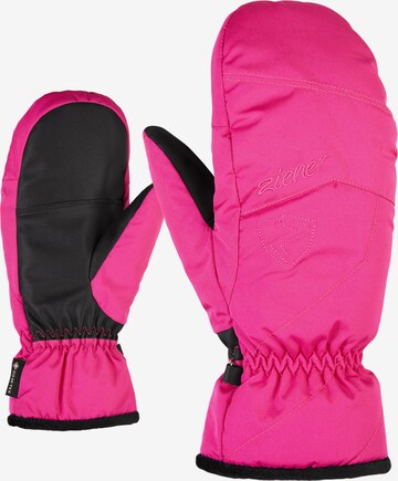 ZIENER Athletic Gloves 'KARRIL GTX MITTEN lady glove' in Pink: front