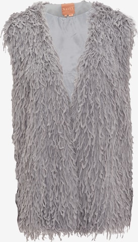 NALLY Gebreide bodywarmer in Grijs: voorkant