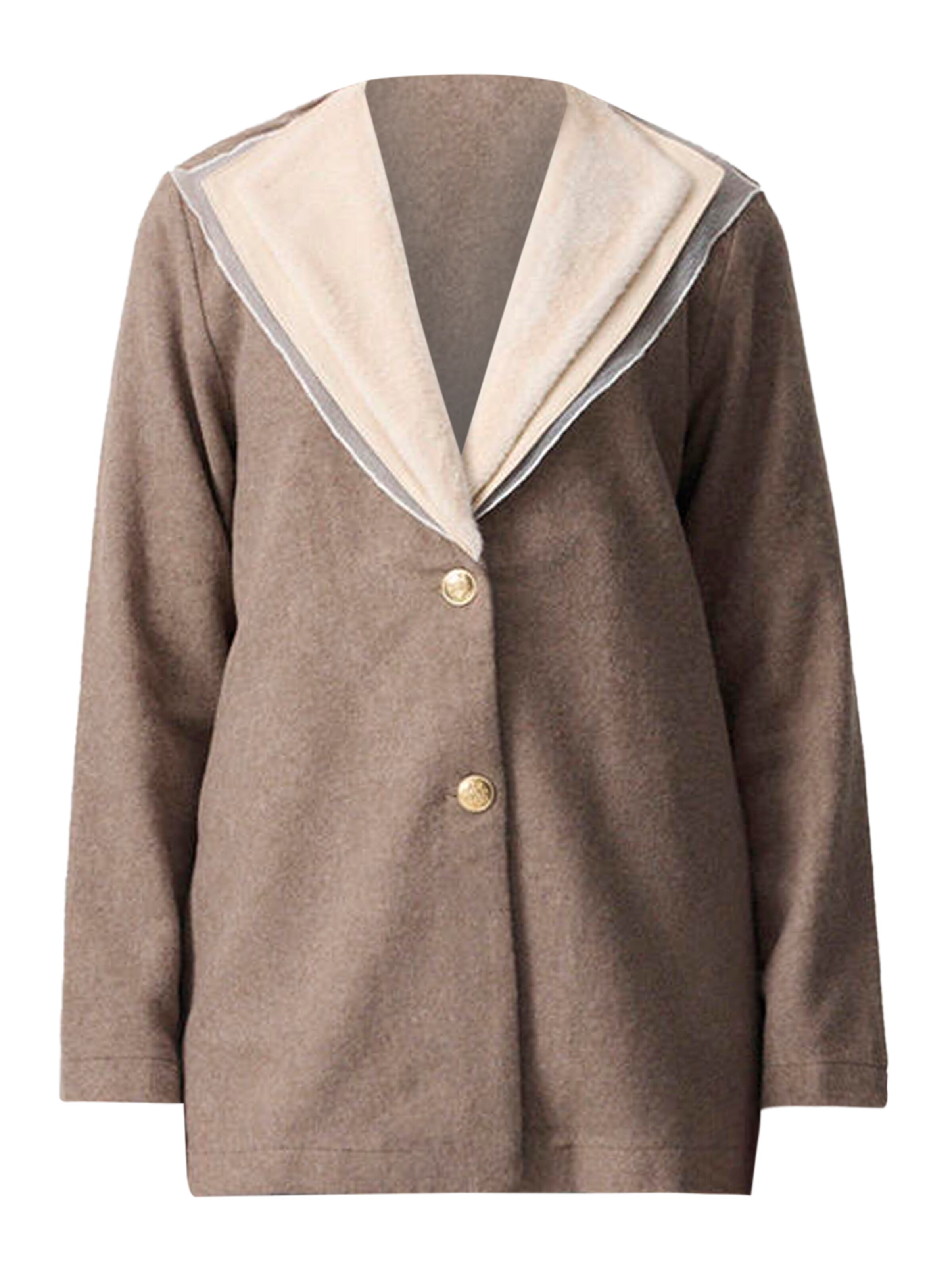 Veste mi-saison Touche Prive en marron : devant