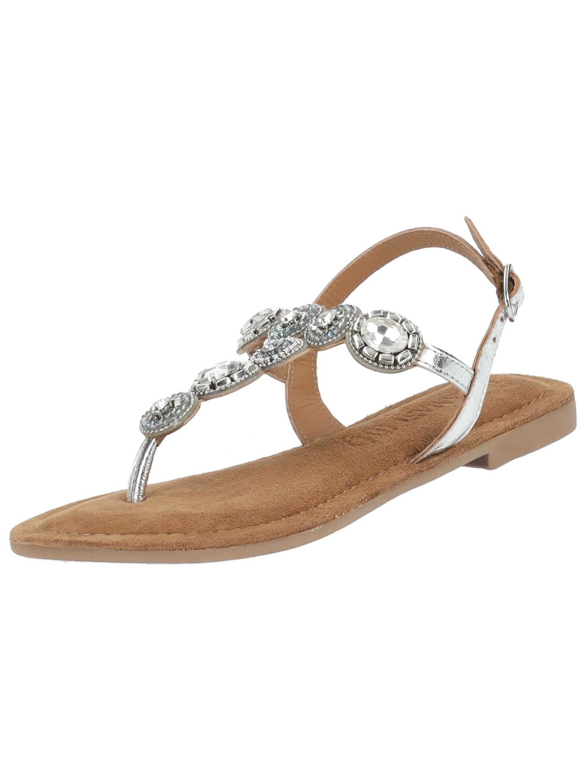 Tongs LAZAMANI en argent : devant