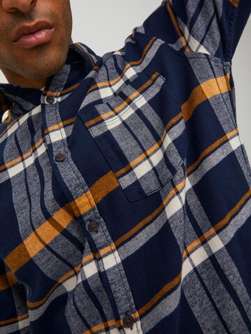 JACK & JONES Regular fit Button Up Shirt 'Owen' in Blue