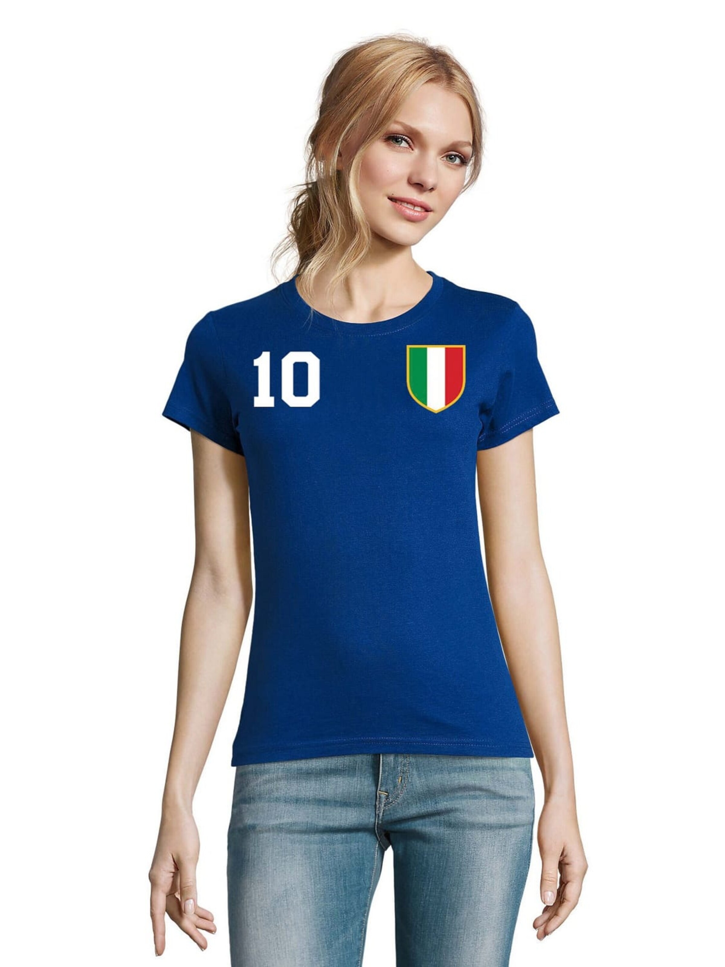 Blondie & Brownie Shirt 'Italien' in Blue: front