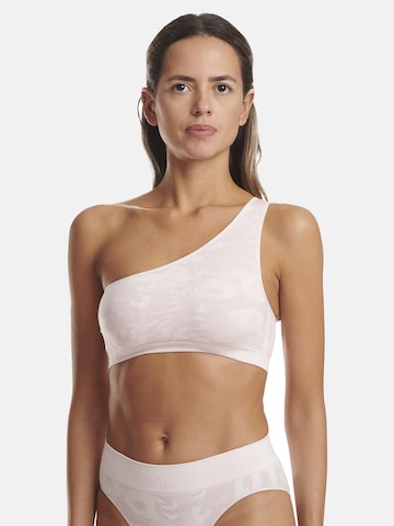 ADIDAS SPORTSWEAR Bralette Bra ' ASYMETRIC BRALETTE ' in Pink: front