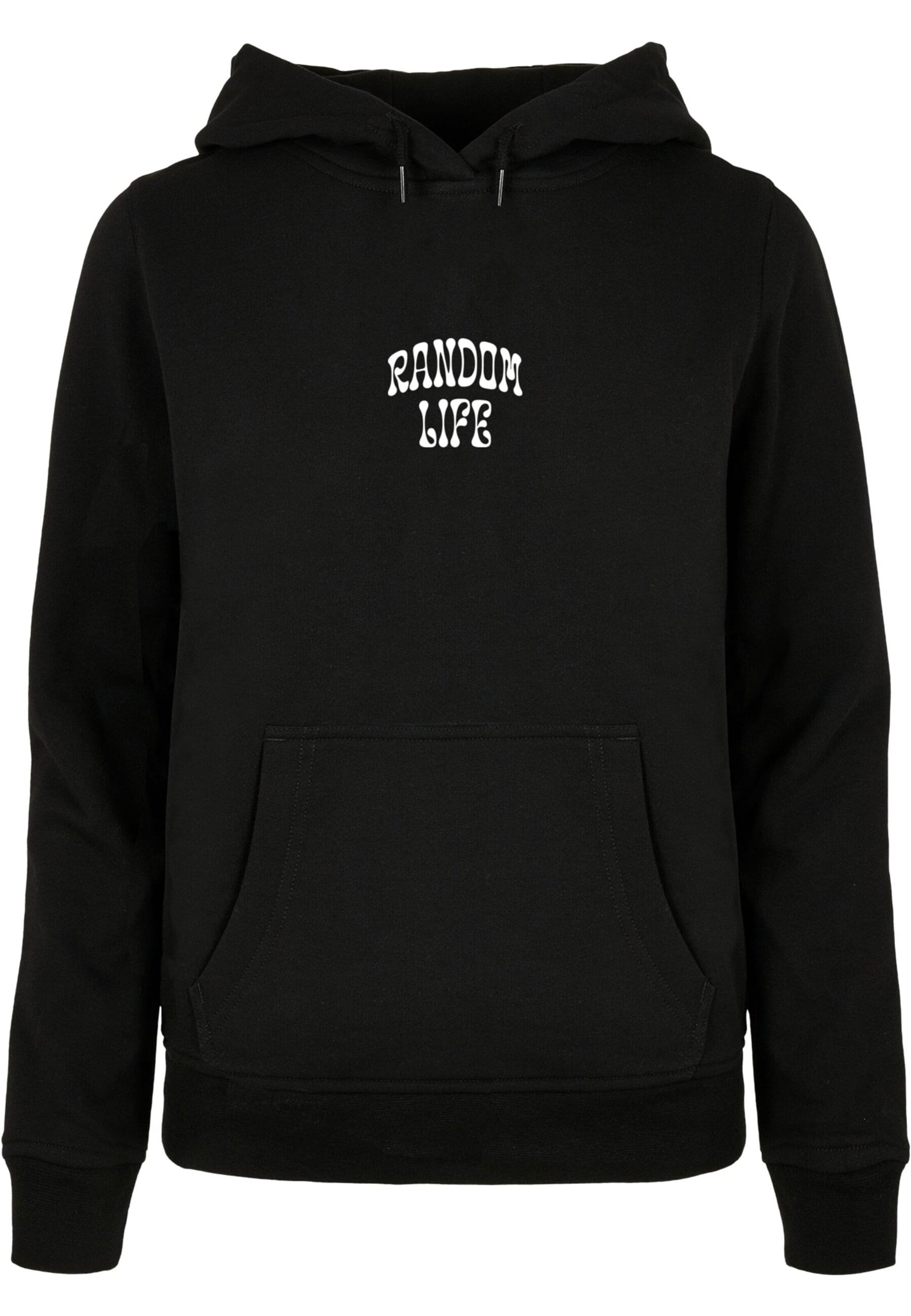Merchcode Sweatshirt 'Random Life' in Black: front