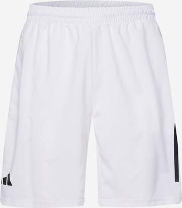 ADIDAS PERFORMANCE Regular Workout Pants 'Club 3-Stripes ' in White: front