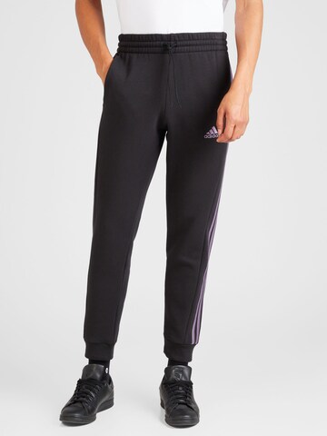 ADIDAS SPORTSWEAR Tapered Workout Pants 'Essentials' in Black: front