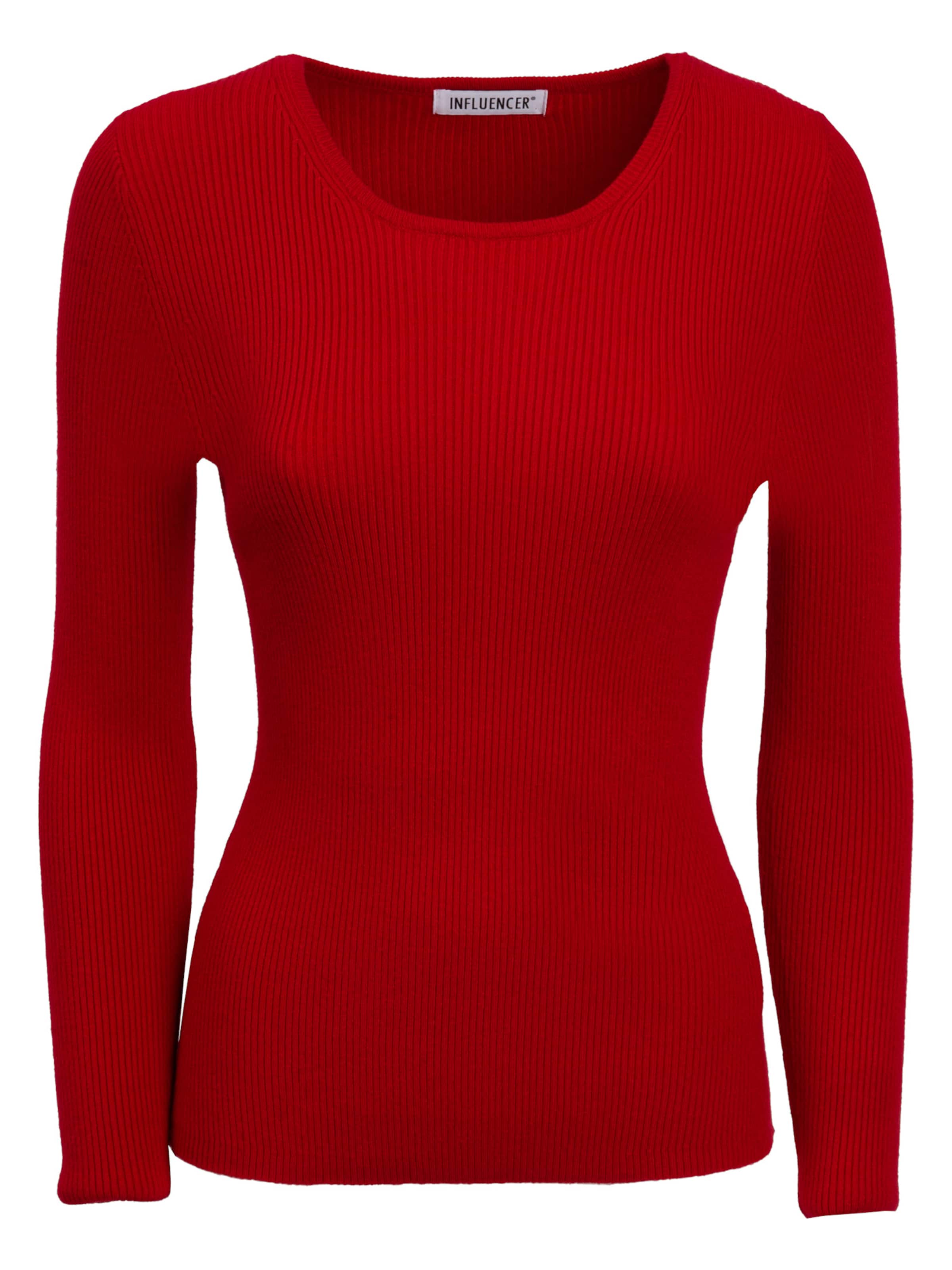 Influencer Pullover in Rot: Vorderseite