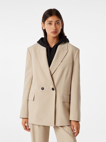 Blazer Bershka en beige : devant