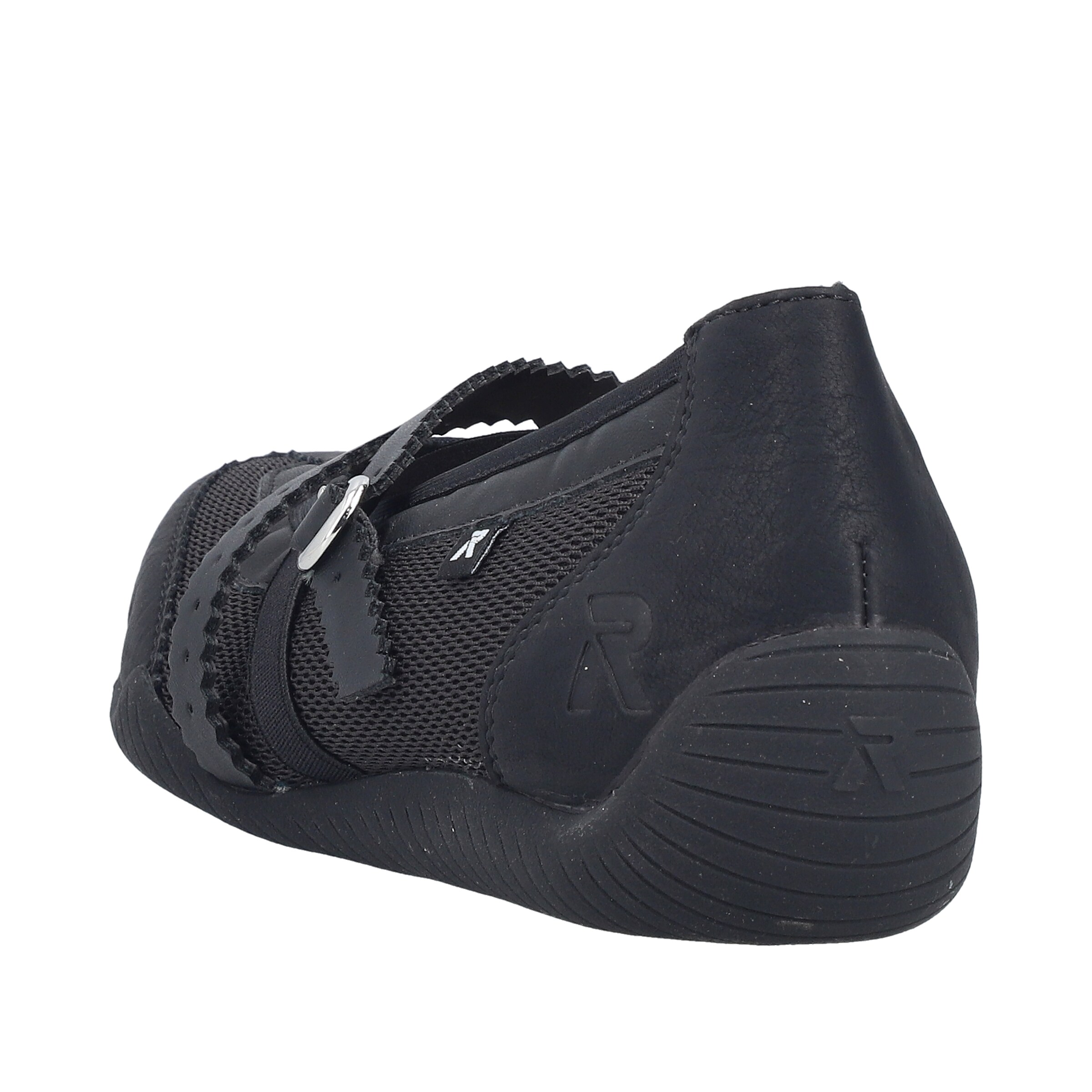 Rieker Ballet Flats with Strap in Black