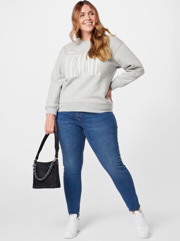 Selected Femme Curve Sweatshirt i grå