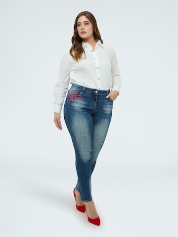 Fiorella Rubino Skinny Jeans in Blauw: voorkant