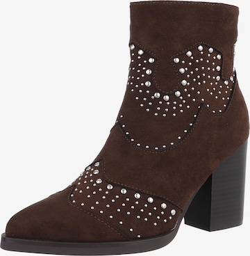 Ital-Design Ankle Boots in Brown: front