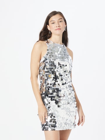 NA-KD Cocktail Dress in Silver: front