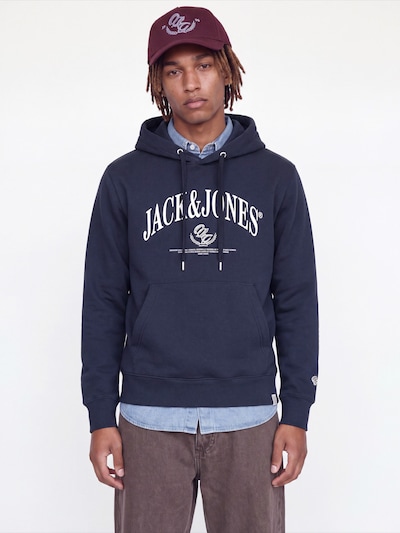 JACK & JONES Sweatshirt 'JORFREDERIKSBERG' in XS in de kleur Navy / Wit, Productweergave