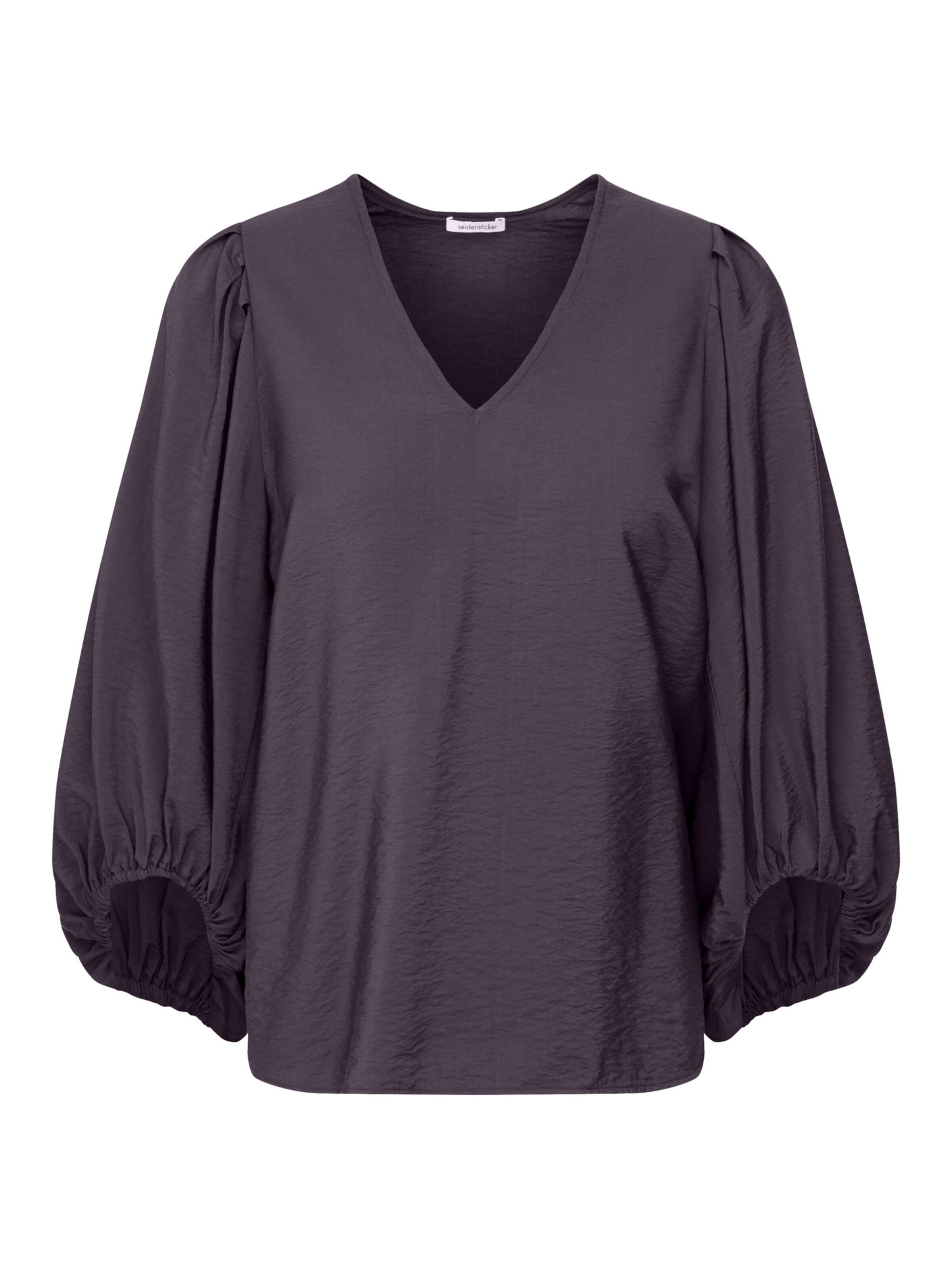 Chemisier ' Schwarze Rose ' SEIDENSTICKER en gris : devant