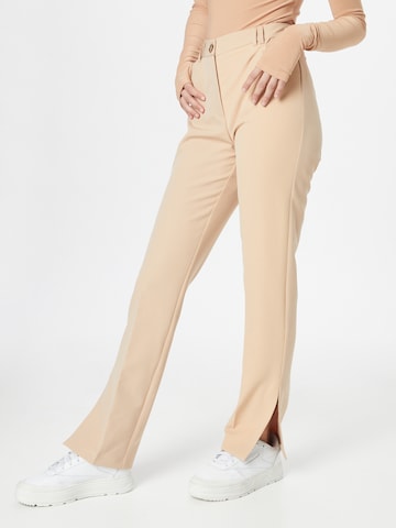 River Island regular Bukser med fals i beige: forside