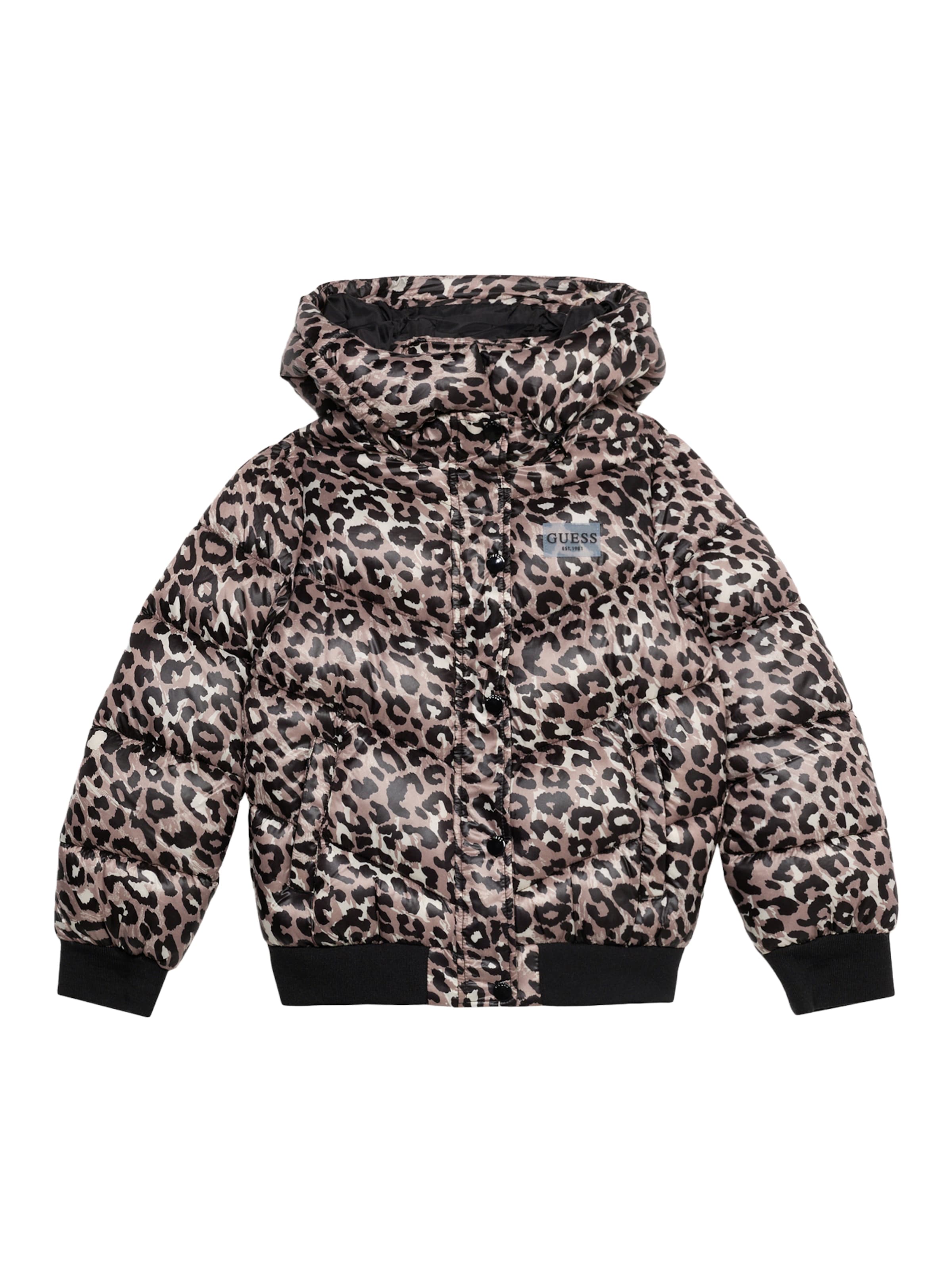 GUESS Winter Jacket in Brown: front