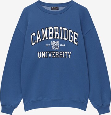 Pull&Bear Sweatshirt in Blue: front