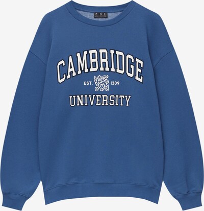 Pull&Bear Sweatshirt in blau / weiß, Produktansicht