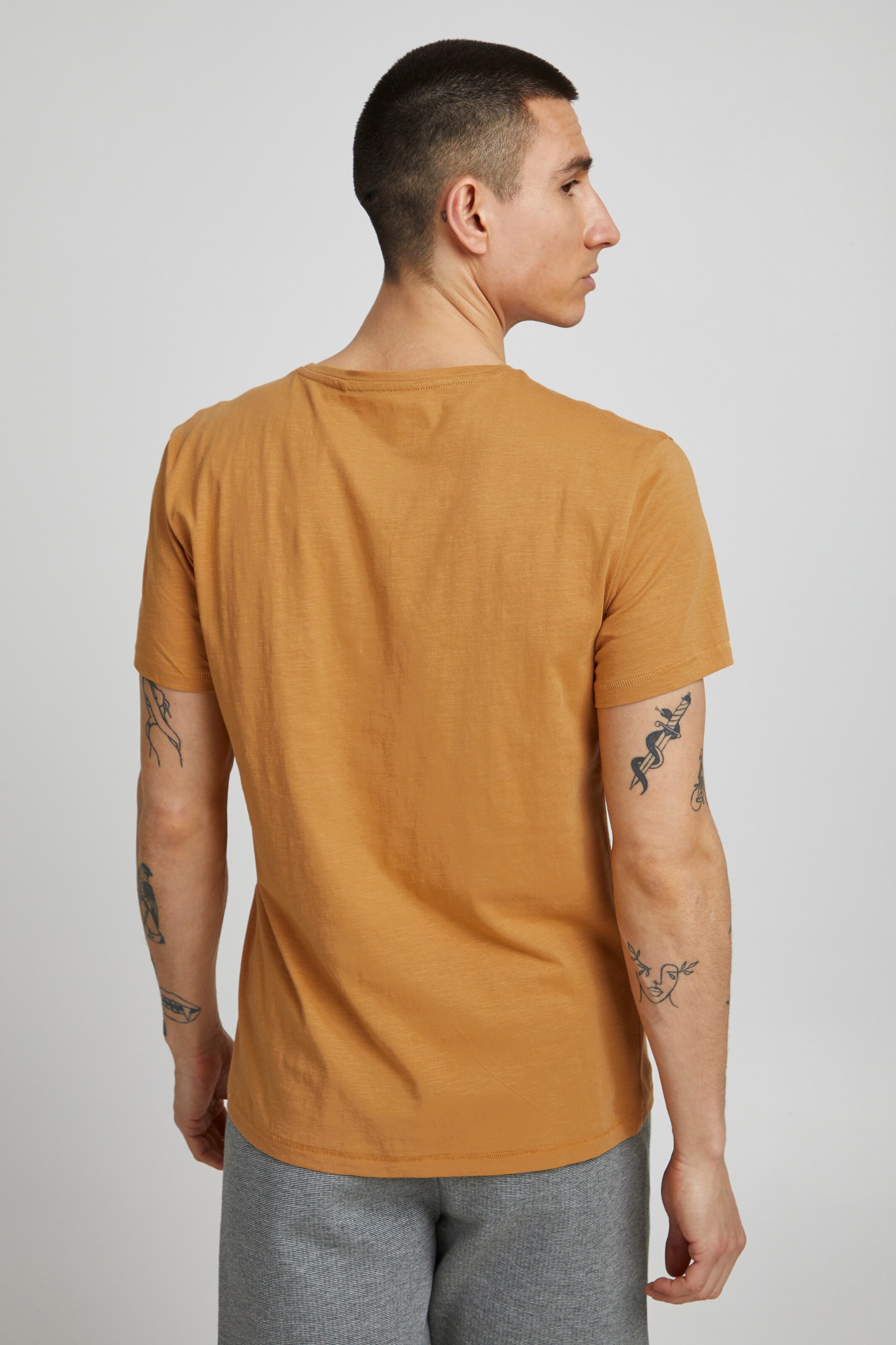 Männer Große Größen BLEND T-Shirt in Gelb - CJ34670
