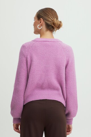 ICHI Regular fit Knit cardigan 'Marin' in Purple