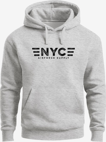 Neverless Sweatshirt 'New York Air' in Grey: front