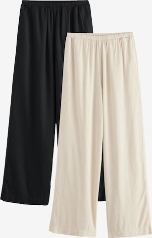 Next Wide Leg Housut '2 Pack' värissä beige: etupuoli