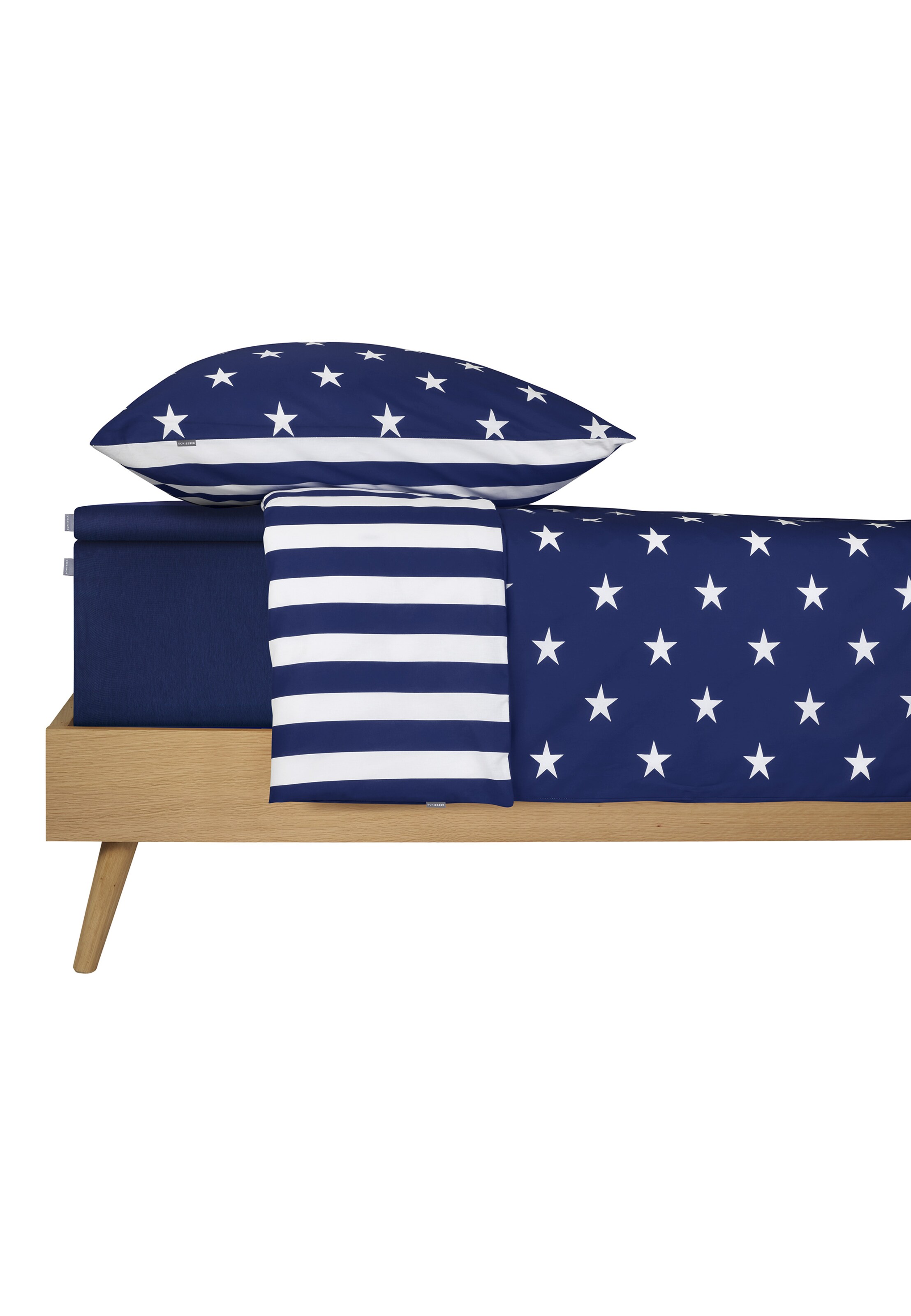 SCHIESSER Bed Sheet 'Flexi' in Blue