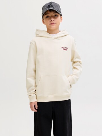 Jack & Jones Junior Sweatshirt 'JORNORREBRO' in Weiß: Vorderseite
