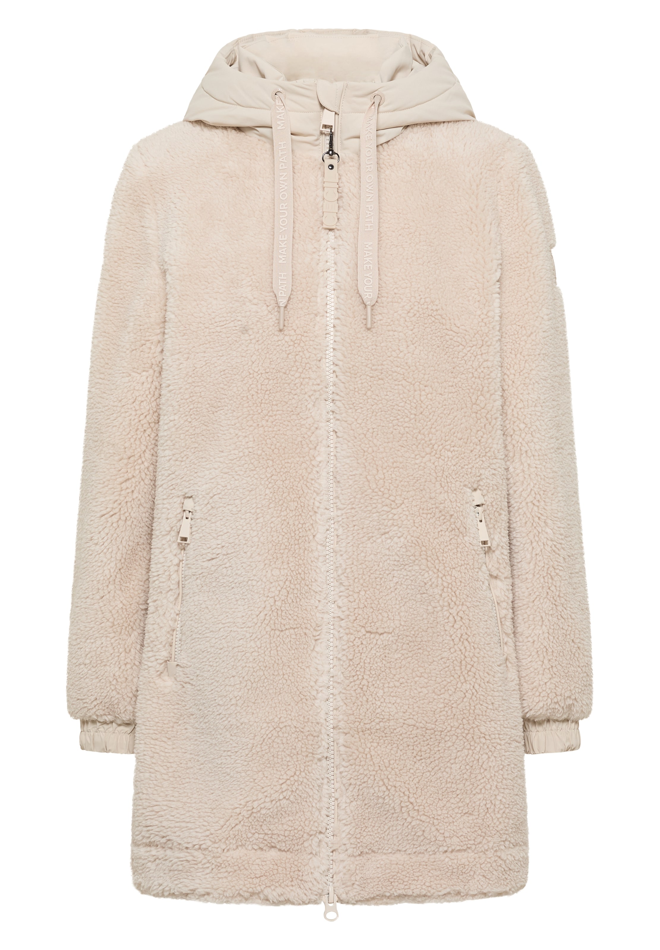 CECIL Between-Seasons Coat in White: front