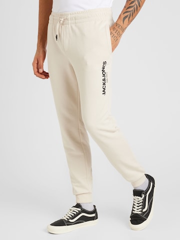 Effilé Pantalon 'GORDON GALE' JACK & JONES en beige : devant