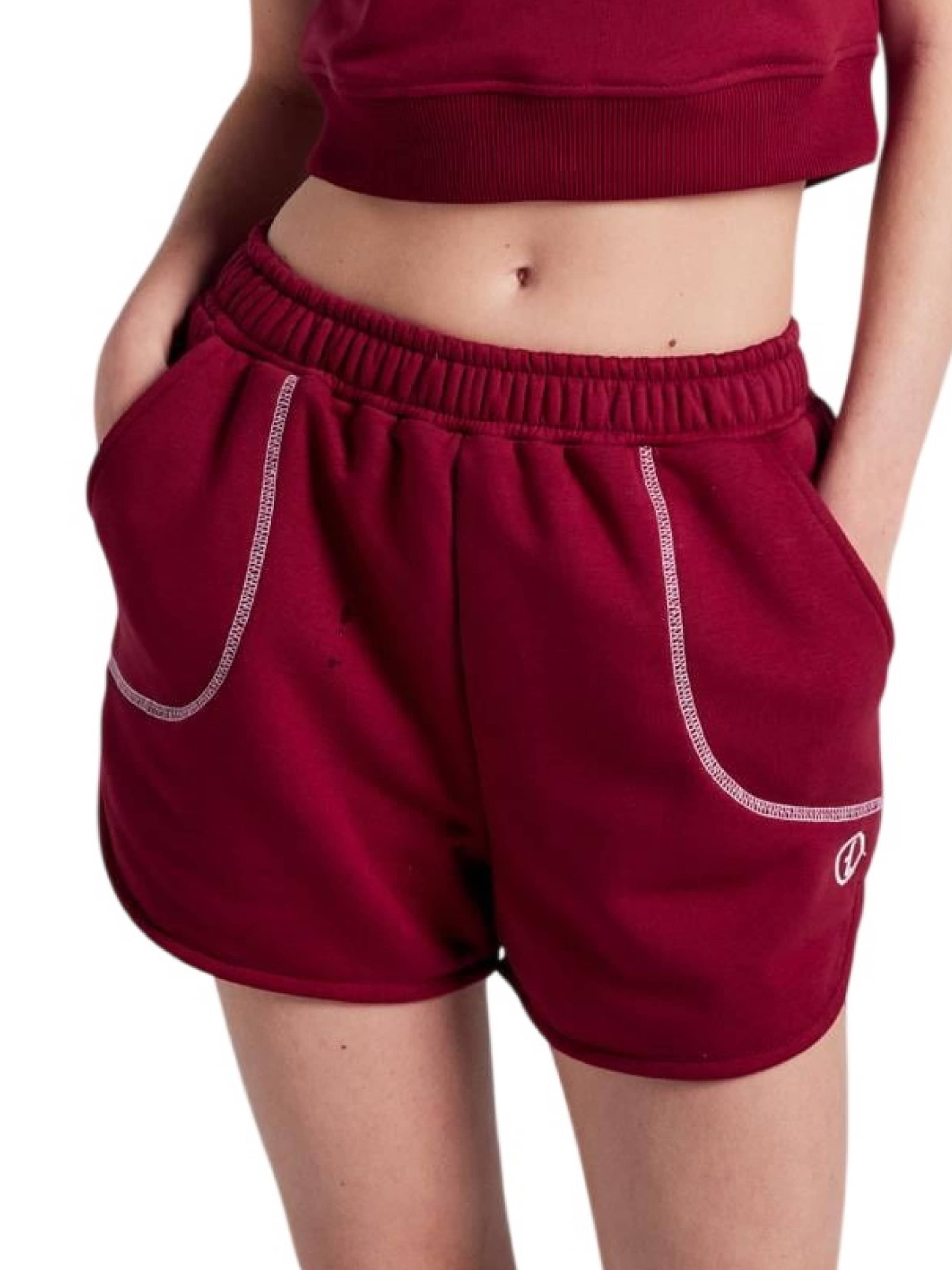 HOLLY LOLLY Loosefit Kalhoty – červená