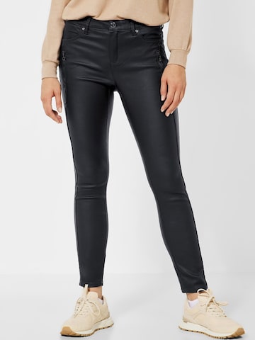 Coupe slim Pantalon STREET ONE en bleu : devant