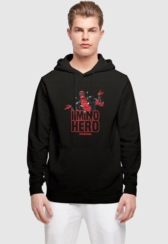ABSOLUTE CULT Sweatshirt 'Deadpool - I Am No Hero' in Schwarz: Vorderseite