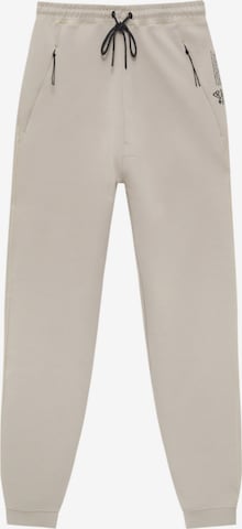 Pull&Bear Normalny krój Spodnie w kolorze beżowy: przód