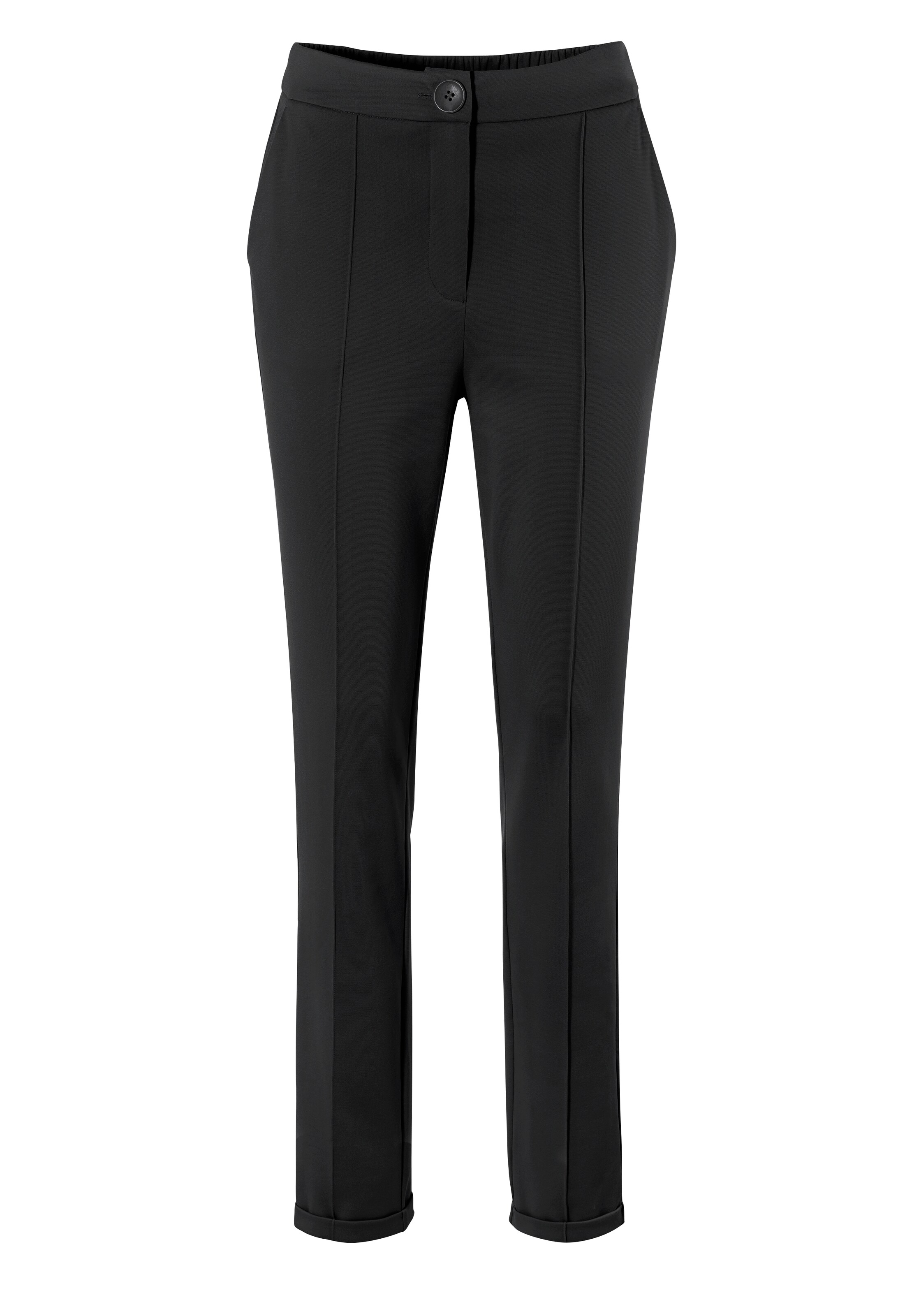 Aniston CASUAL Slim fit Pleated Pants in Black: front