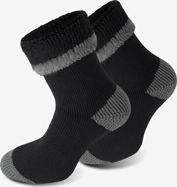 Chaussettes 'Extrem Hot' Polar Husky en noir : devant