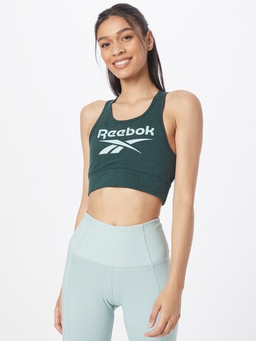 Reebok - Bustier Sujetador deportivo en verde: frente