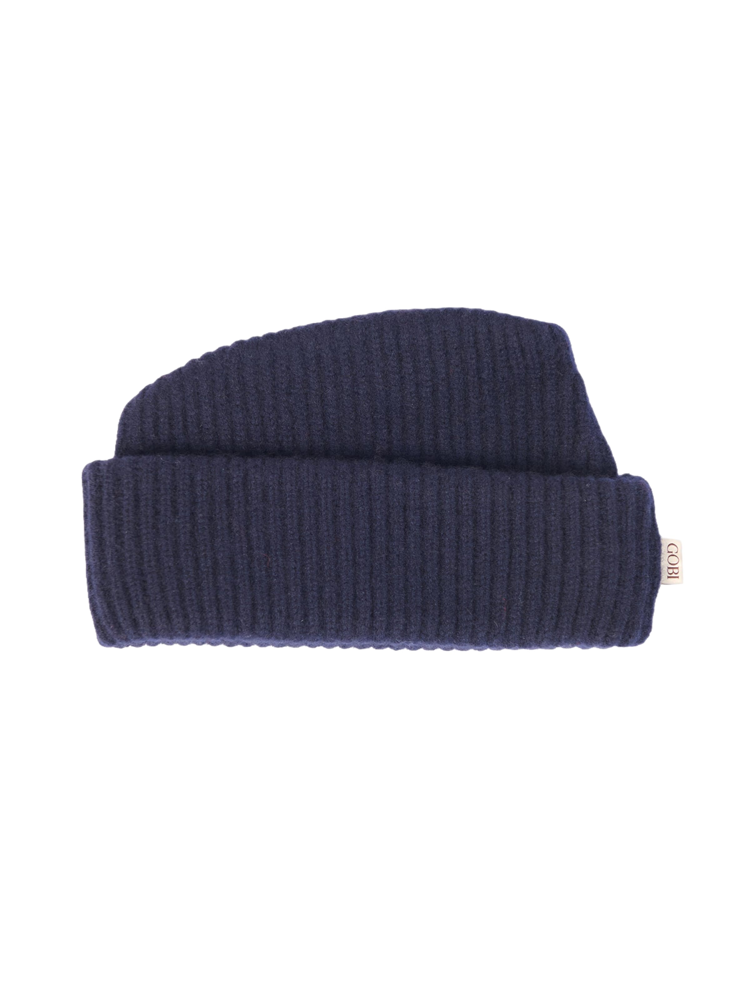 GOBI Cashmere Beanie 'Unisex Cashmere Grandpa Hat' in Blue: front