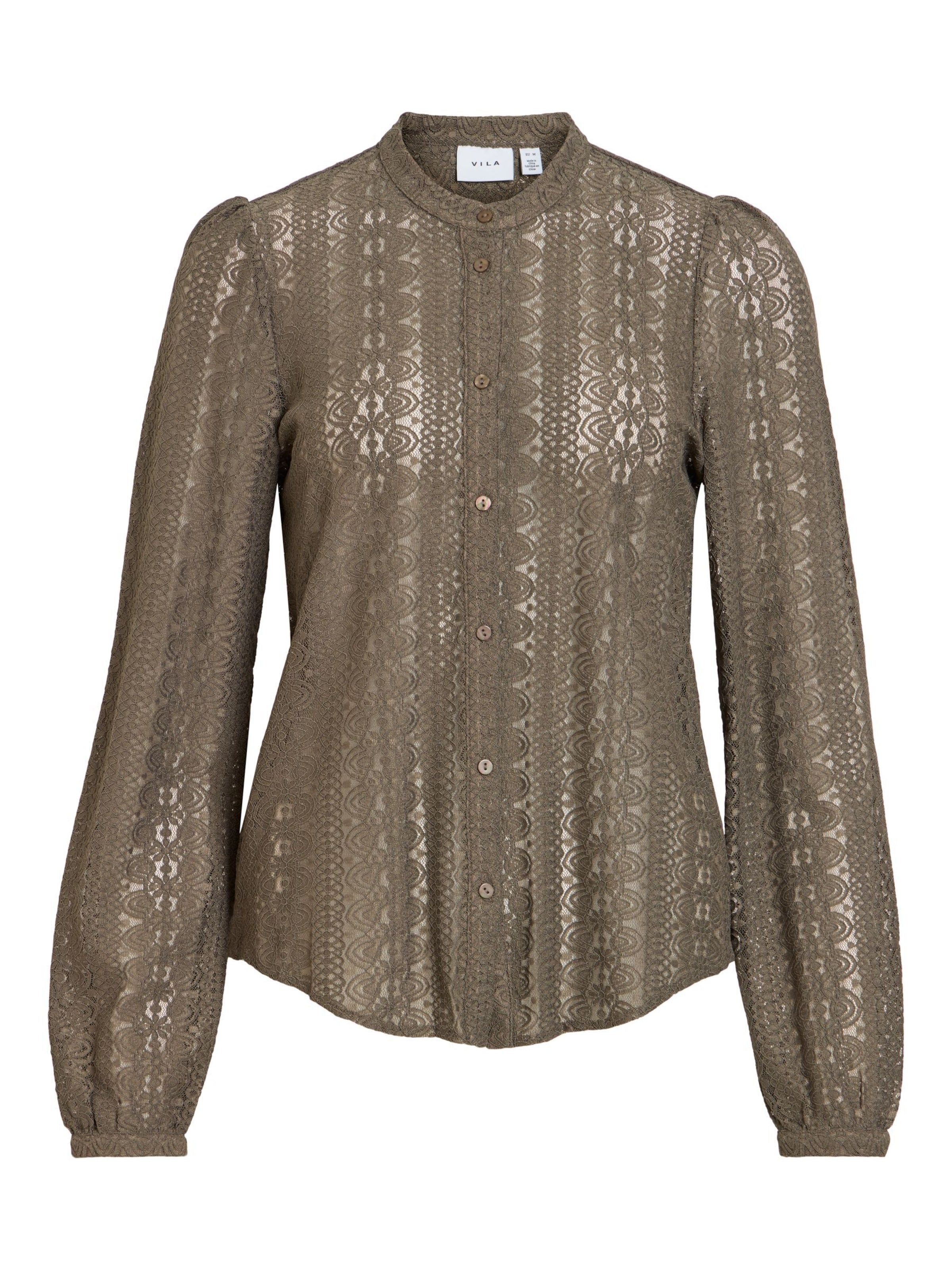 VILA Bluse 'VIChikka' i brun: forside