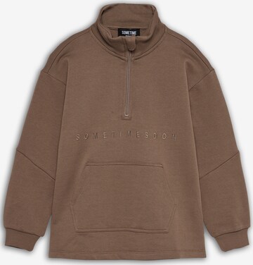 SOMETIME SOON Sweatshirt in Brown: front