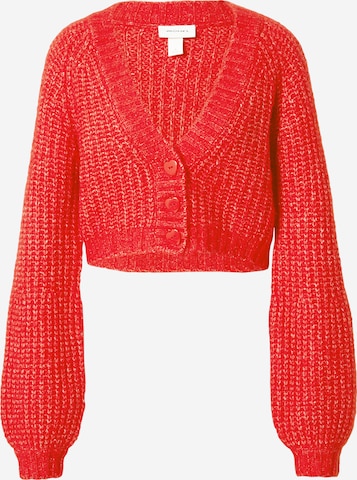 Monki Knit cardigan in Red: front