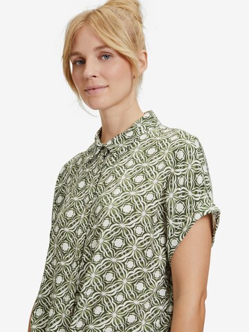 Cartoon Oversize-Bluse mit Kragen in Grün
